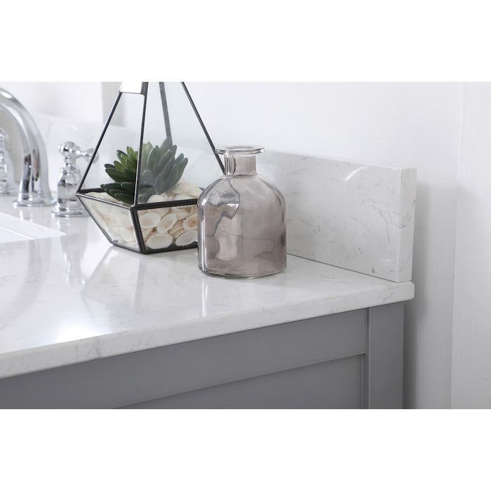 Elegant Sinclaire 48" Single Bathroom Vanity, Gray/Backsplash
