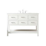 Elegant Kitchen/Bath Sinclaire 48" Single Bathroom Vanity, White - VF19048WH