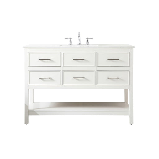 Elegant Kitchen/Bath Sinclaire 48" Single Bathroom Vanity, White - VF19048WH