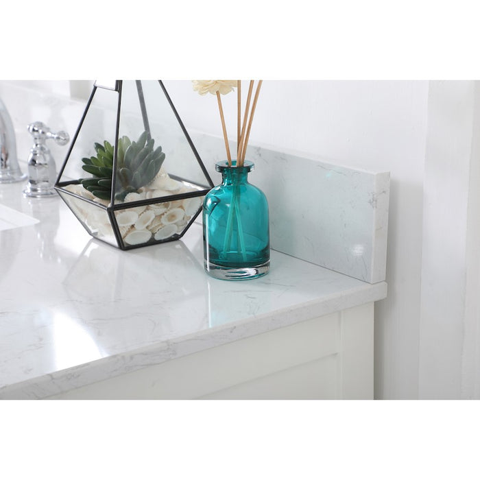 Elegant Sinclaire 48" Single Bathroom Vanity, White/Backsplash