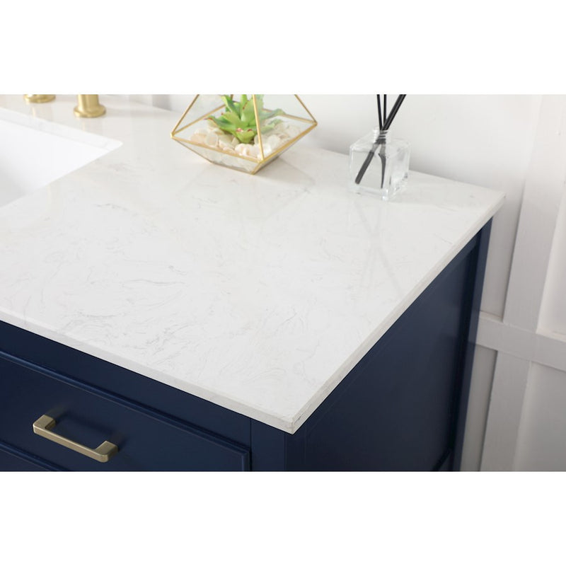 Elegant Kitchen/Bath Sinclaire 60" Single Bathroom Vanity, Blue