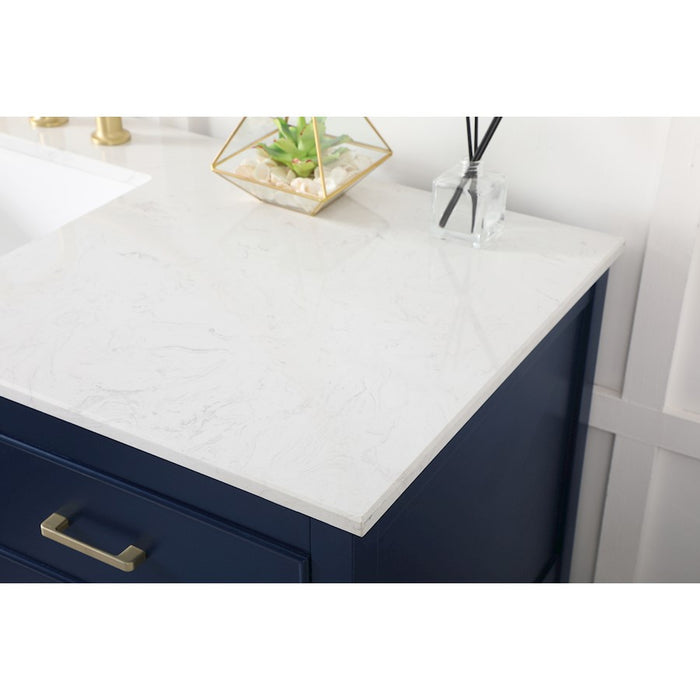 Elegant Kitchen/Bath Sinclaire 60" Single Bathroom Vanity, Blue