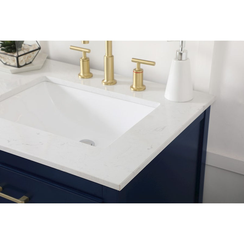 Elegant Kitchen/Bath Sinclaire 60" Double Bathroom Vanity, Blue