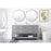 Elegant Kitchen/Bath Sinclaire 60" Double Bathroom Vanity, Gray