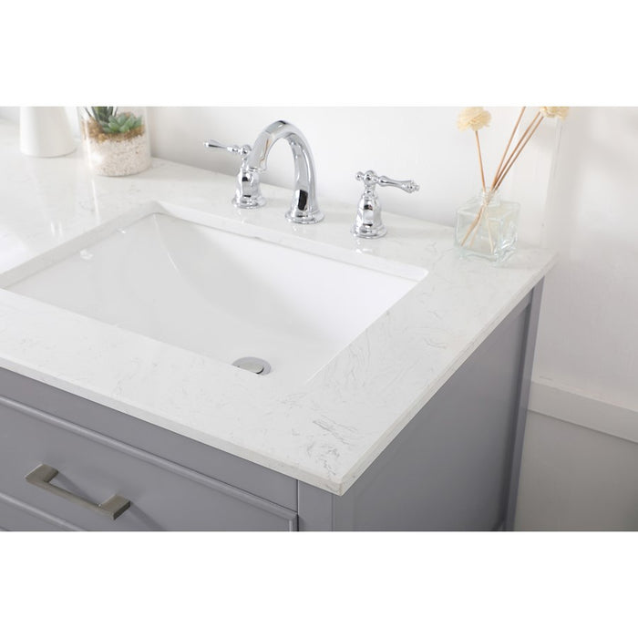 Elegant Kitchen/Bath Sinclaire 60" Double Bathroom Vanity, Gray