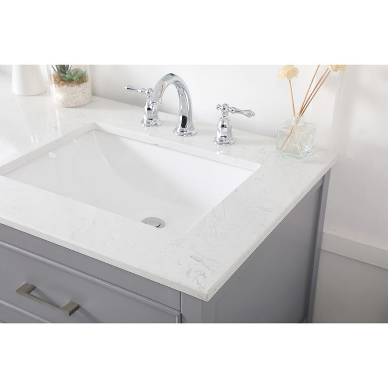 Elegant Kitchen/Bath Sinclaire 60" Double Bathroom Vanity, Gray