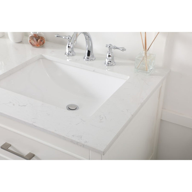 Elegant Kitchen/Bath Sinclaire 60" Double Bathroom Vanity, White