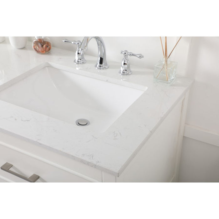 Elegant Kitchen/Bath Sinclaire 60" Double Bathroom Vanity, White