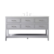 Elegant Kitchen/Bath Sinclaire 60" Single Bathroom Vanity, Gray - VF19060GR