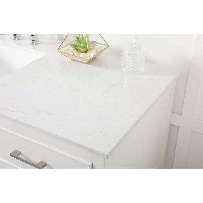 Elegant Kitchen/Bath Sinclaire 60" Single Bathroom Vanity, White