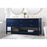Elegant Kitchen/Bath Sinclaire 72" Double Bathroom Vanity, Blue