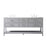 Elegant Kitchen/Bath Sinclaire 72" Double Bathroom Vanity, Gray - VF19072DGR