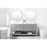 Elegant Kitchen/Bath Sinclaire 72" Double Bathroom Vanity, Gray