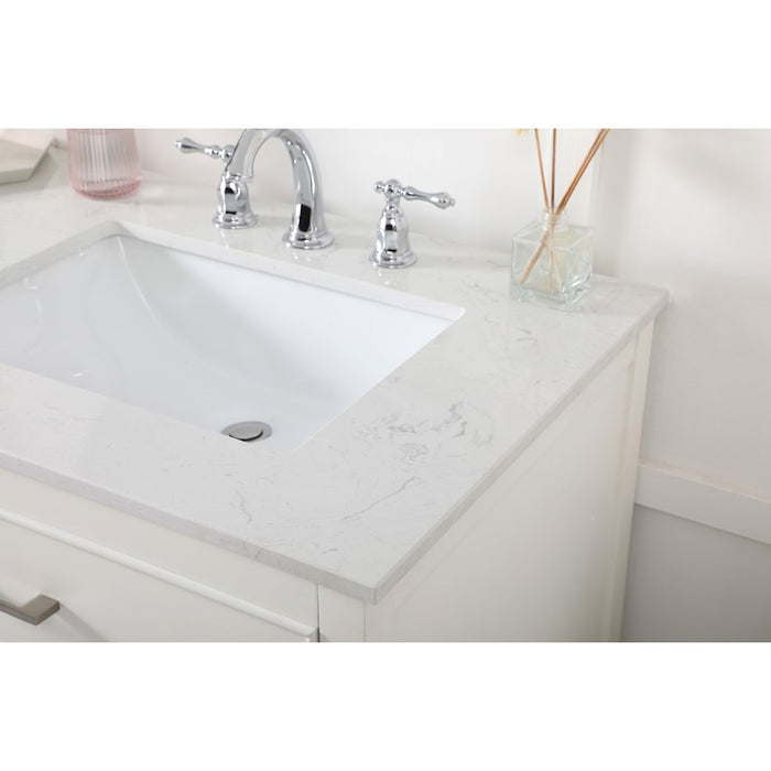 Elegant Kitchen/Bath Sinclaire 72" Double Bathroom Vanity, White
