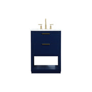 Elegant Kitchen/Bath Larkin 24" Single Bathroom Vanity, Blue - VF19224BL