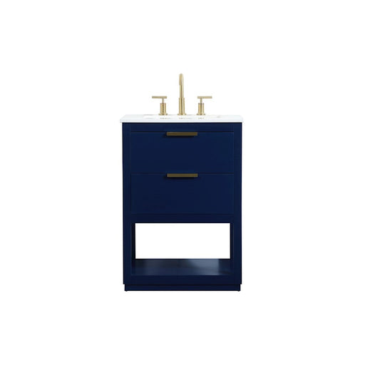 Elegant Kitchen/Bath Larkin 24" Single Bathroom Vanity, Blue - VF19224BL
