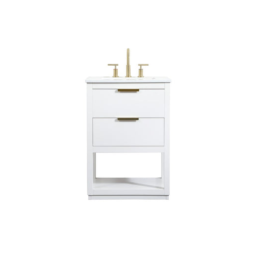 Elegant Kitchen/Bath Larkin 24" Single Bathroom Vanity, White - VF19224WH