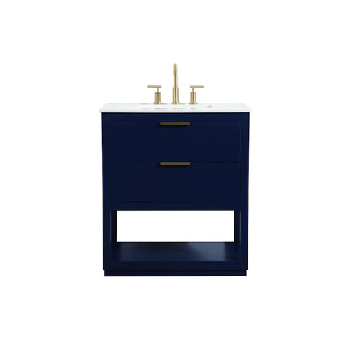 Elegant Kitchen/Bath Larkin 30" Single Bathroom Vanity, Blue - VF19230BL