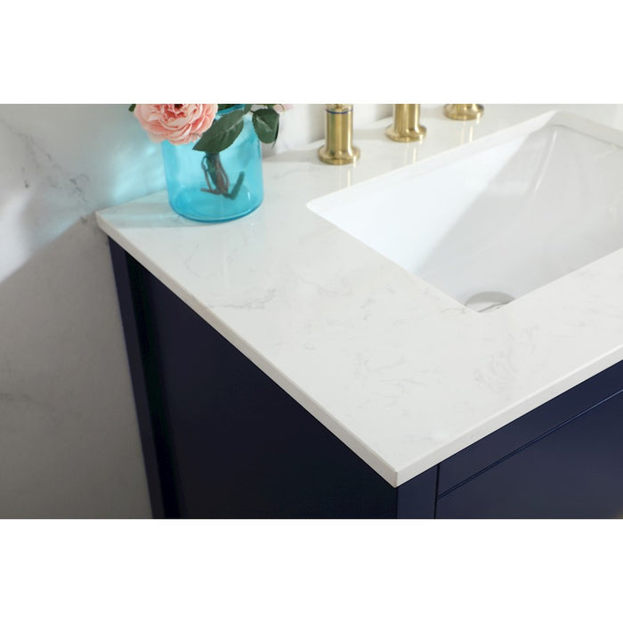 Elegant Kitchen/Bath Larkin 30" Single Bathroom Vanity, Blue
