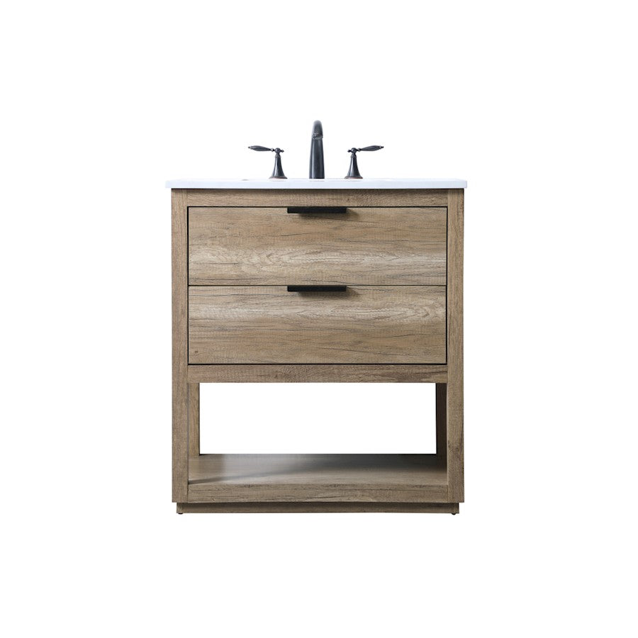 Elegant Lighting Larkin 30"L Single Vanity Sink, Natural Oak - VF19230NT