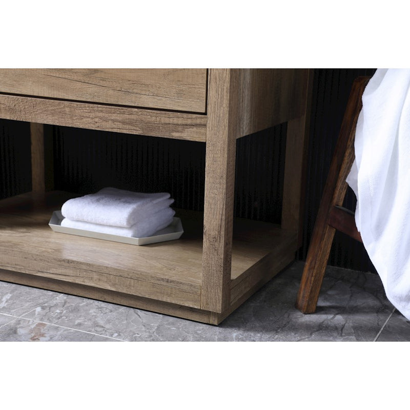 Elegant Lighting Larkin 30"L Single Vanity Sink, Natural Oak