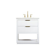 Elegant Kitchen/Bath Larkin 30" Single Bathroom Vanity, White - VF19230WH