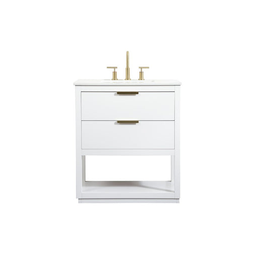 Elegant Kitchen/Bath Larkin 30" Single Bathroom Vanity, White - VF19230WH