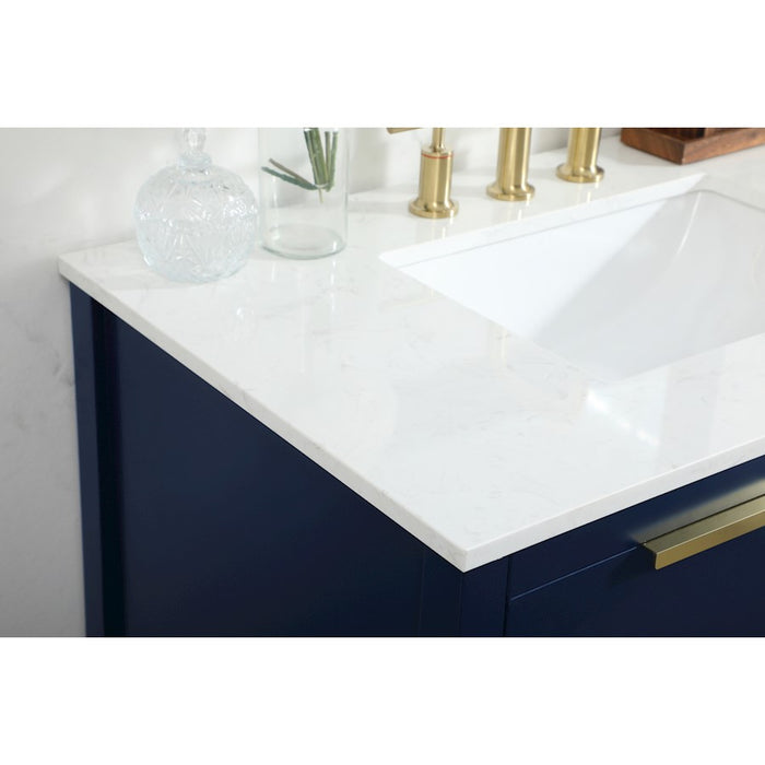 Elegant Kitchen/Bath Larkin 36" Single Bathroom Vanity, Blue