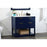 Elegant Larkin 36" Single Bathroom Vanity, Blue/Backsplash