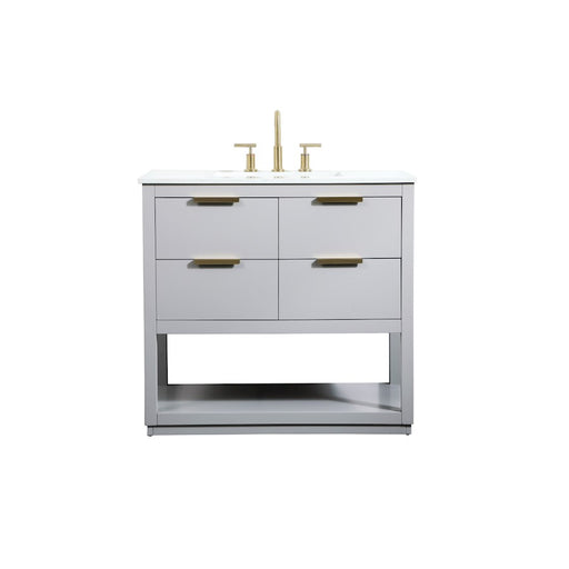 Elegant Kitchen/Bath Larkin 36" Single Bathroom Vanity, Grey - VF19236GR
