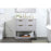 Elegant Larkin 36" Single Bathroom Vanity, Grey/Backsplash