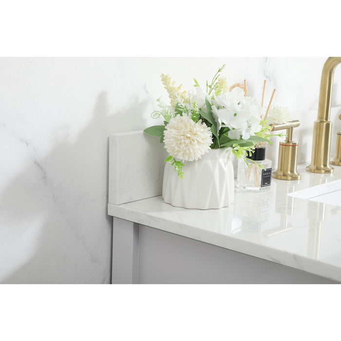 Elegant Larkin 36" Single Bathroom Vanity, Grey/Backsplash