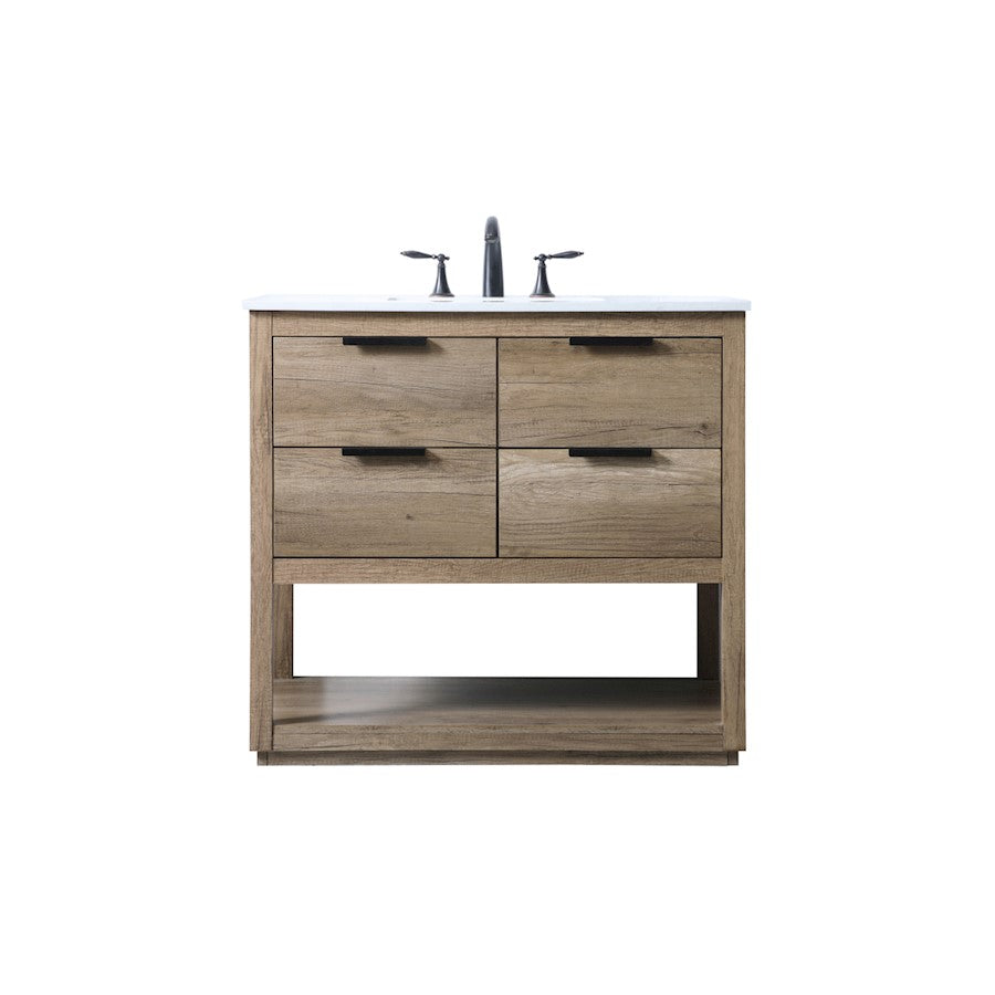 Elegant Lighting Larkin 36"L Single Vanity Sink, Natural Oak - VF19236NT