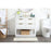 Elegant Larkin 36" Single Bathroom Vanity, White/Backsplash