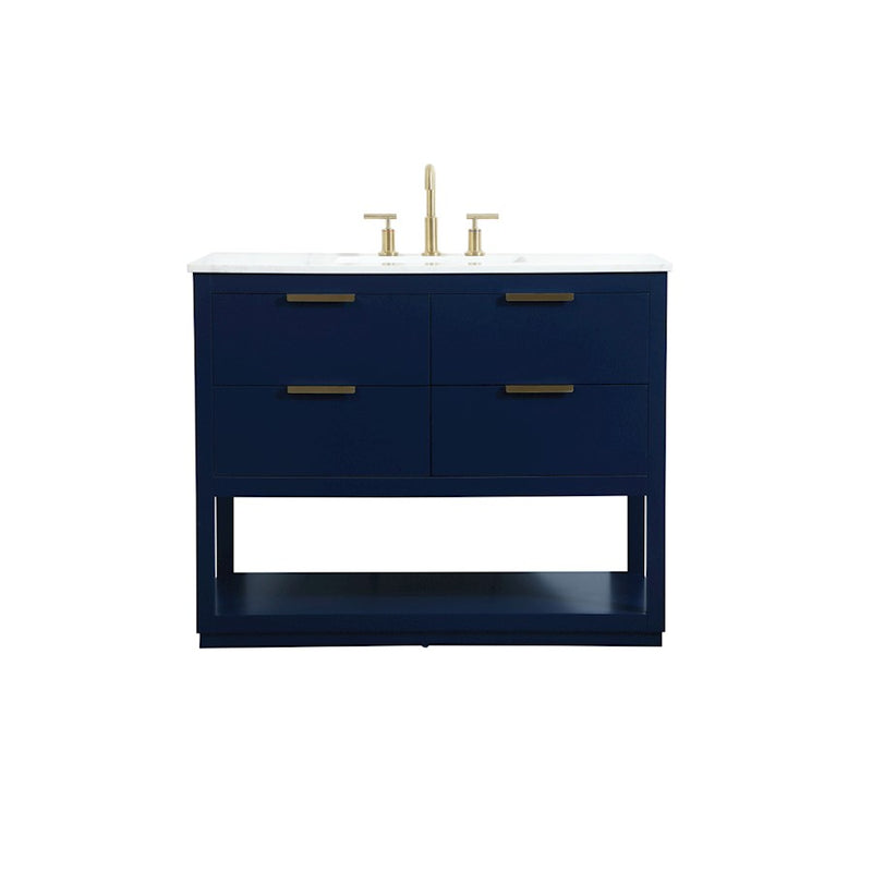 Elegant Kitchen/Bath Larkin 42" Single Bathroom Vanity, Blue - VF19242BL