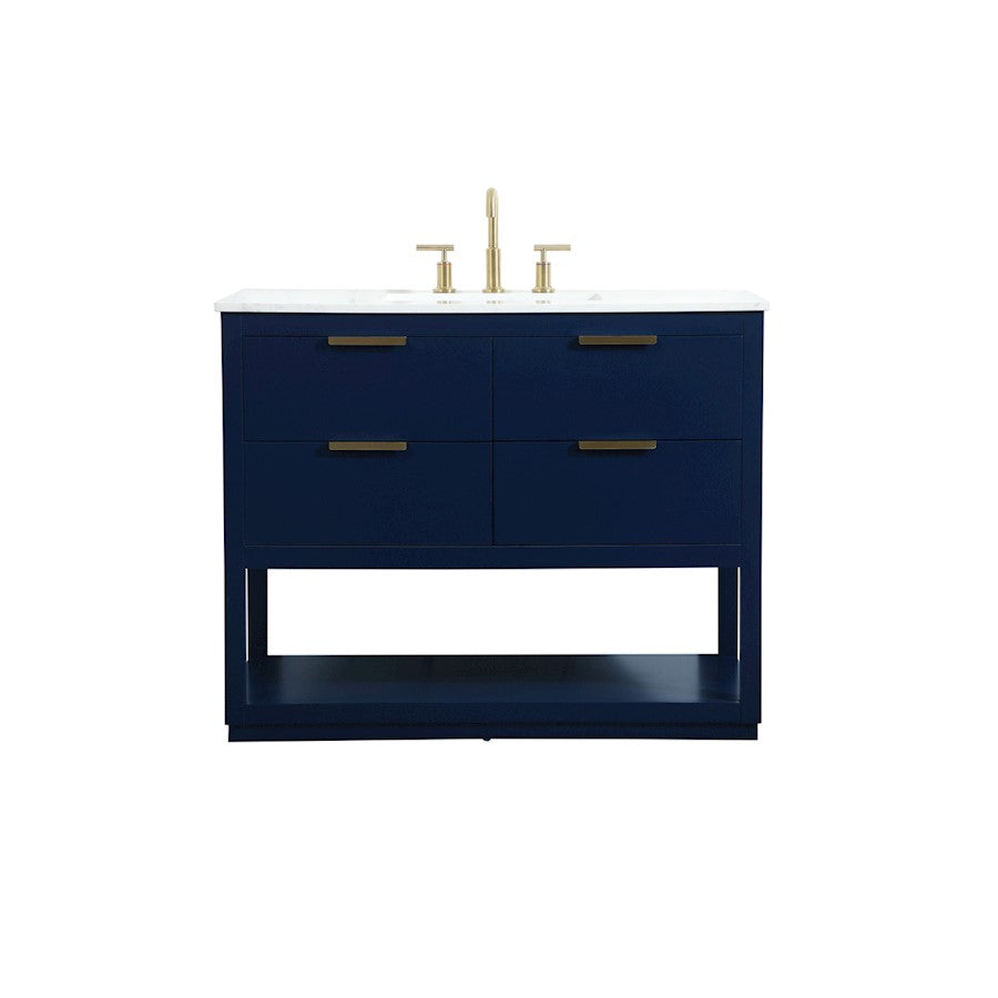 Elegant Kitchen/Bath Larkin 42" Single Bathroom Vanity, Blue - VF19242BL