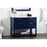 Elegant Larkin 42" Single Bathroom Vanity, Blue/Backsplash