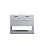 Elegant Kitchen/Bath Larkin 42" Single Bathroom Vanity, Grey - VF19242GR