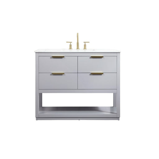 Elegant Kitchen/Bath Larkin 42" Single Bathroom Vanity, Grey - VF19242GR