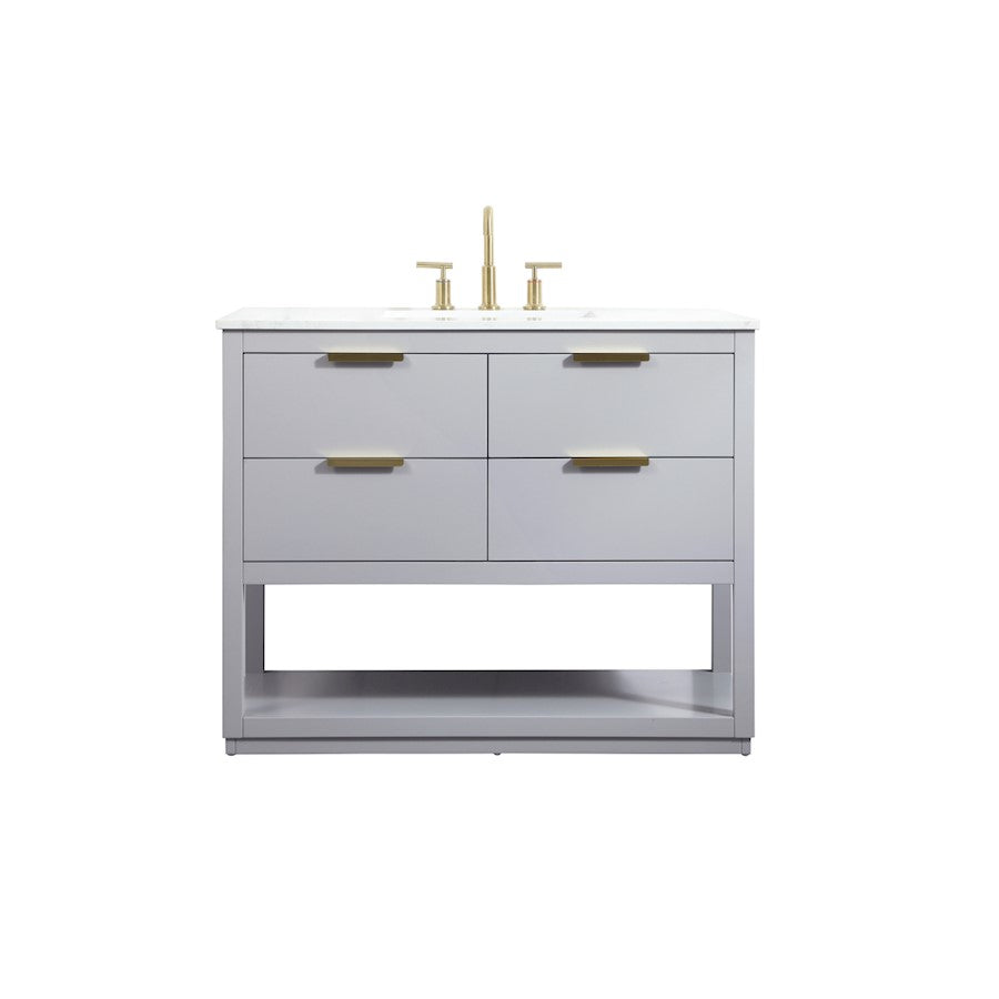 Elegant Kitchen/Bath Larkin 42" Single Bathroom Vanity, Grey - VF19242GR