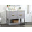 Elegant Larkin 42" Single Bathroom Vanity, Grey/Backsplash