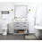 Elegant Larkin 42" Single Bathroom Vanity, Grey/Backsplash
