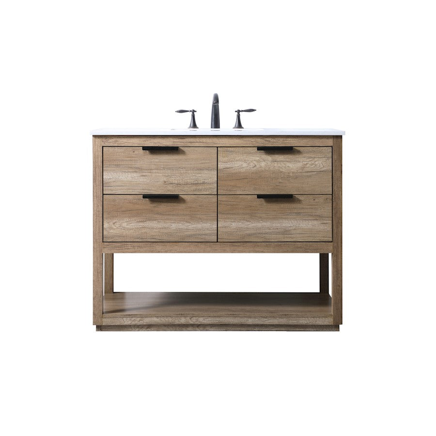 Elegant Lighting Larkin 42"L Single Vanity Sink, Natural Oak - VF19242NT