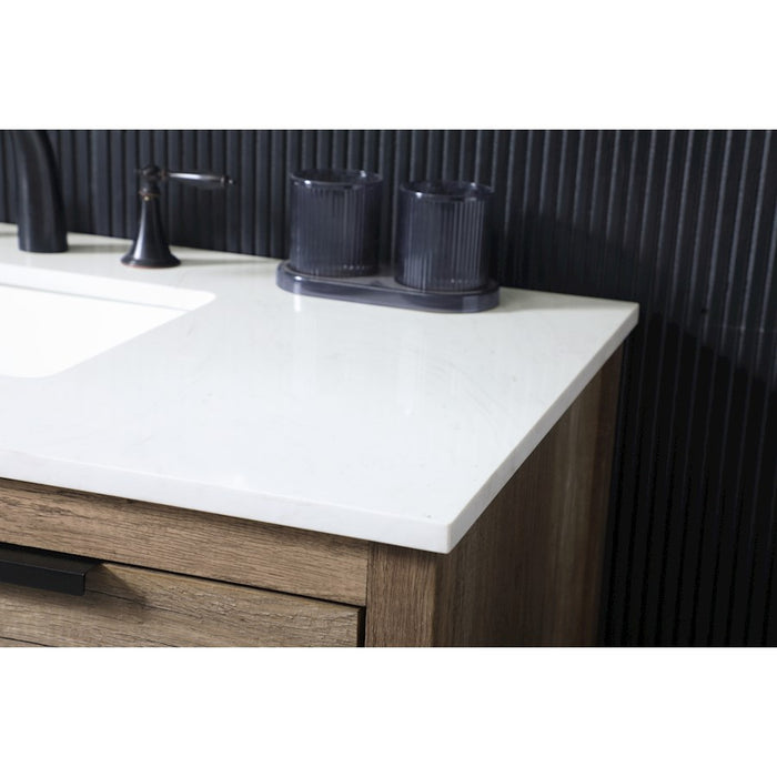 Elegant Lighting Larkin 42"L Single Vanity Sink, Natural Oak