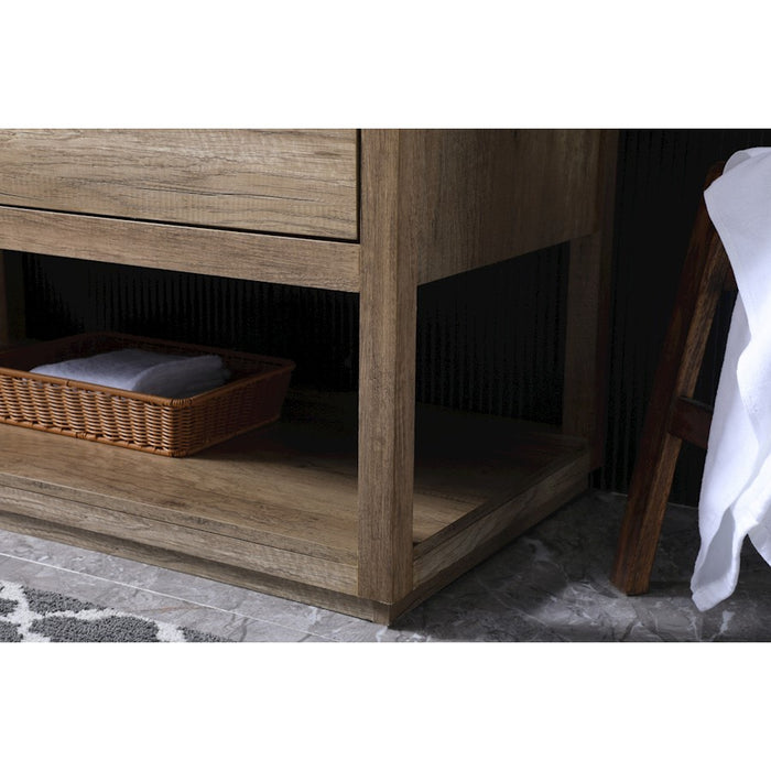 Elegant Lighting Larkin 42"L Single Vanity Sink, Natural Oak