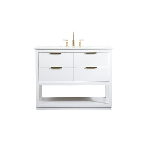 Elegant Kitchen/Bath Larkin 42" Single Bathroom Vanity, White - VF19242WH