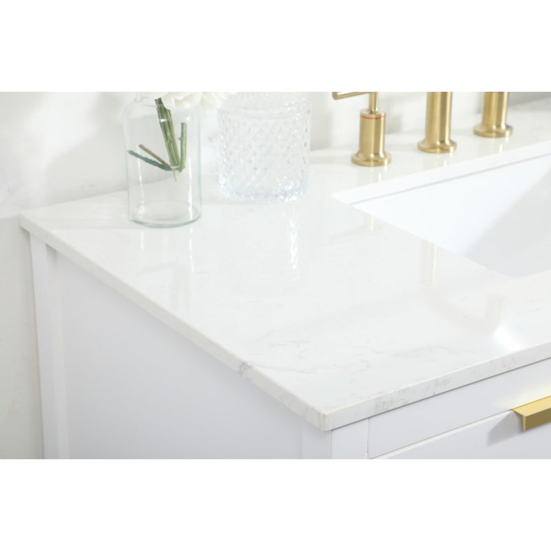 Elegant Kitchen/Bath Larkin 42" Single Bathroom Vanity, White