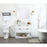 Elegant Larkin 42" Single Bathroom Vanity, White/Backsplash