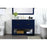 Elegant Larkin 48" Single Bathroom Vanity, Blue/Backsplash