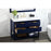 Elegant Larkin 48" Single Bathroom Vanity, Blue/Backsplash